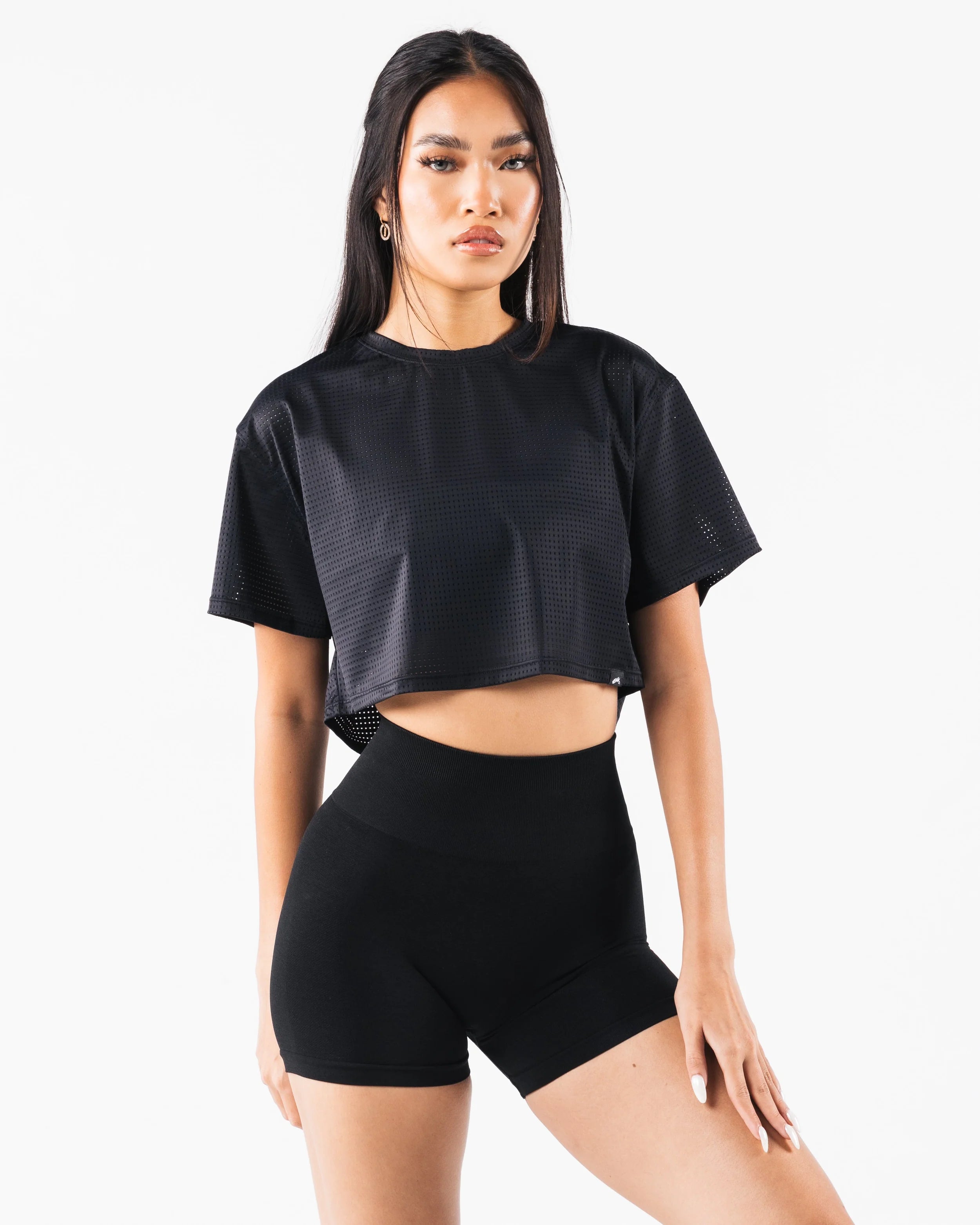 Margo Mesh Crop Tee