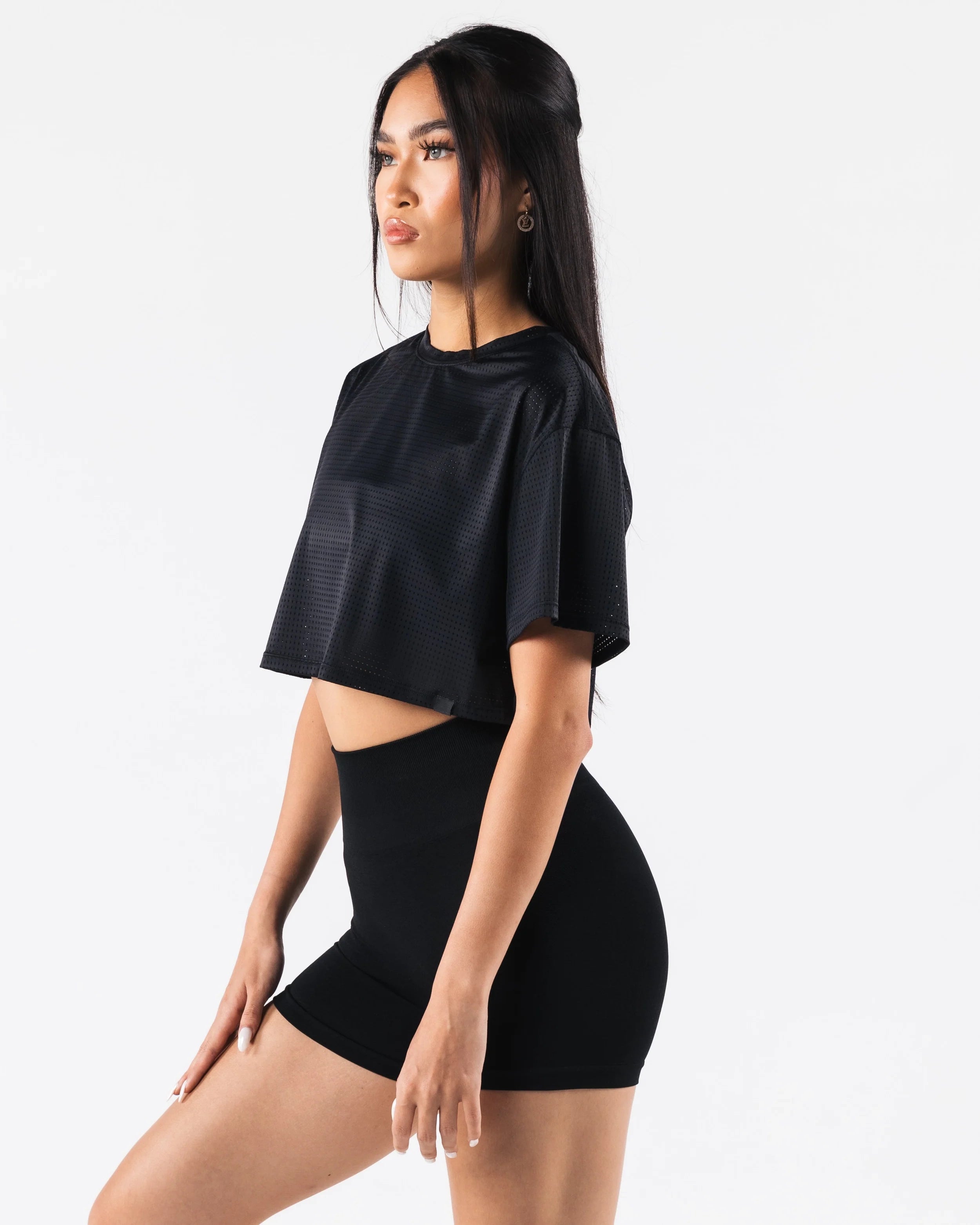 Margo Mesh Crop Tee