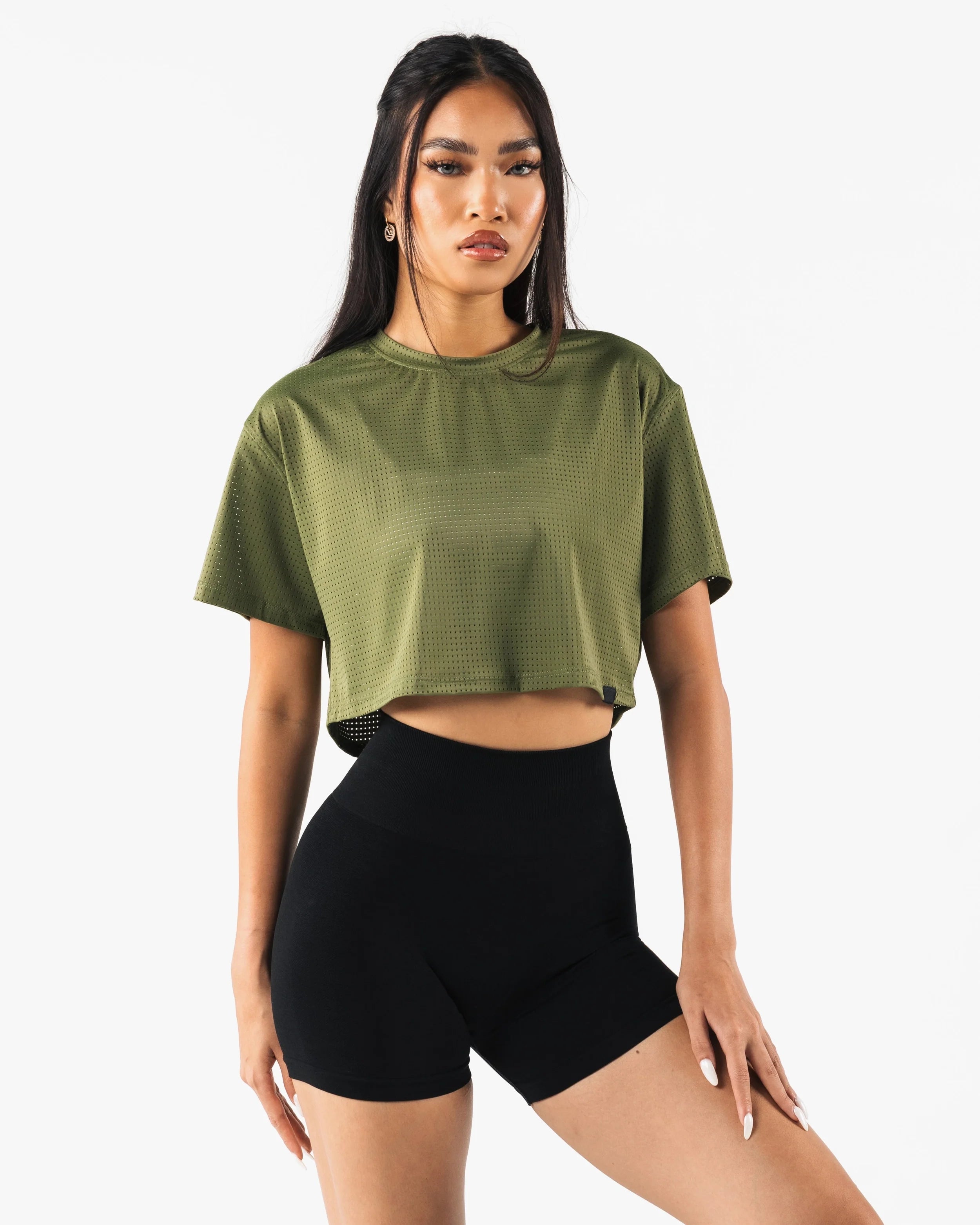 Margo Mesh Crop Tee