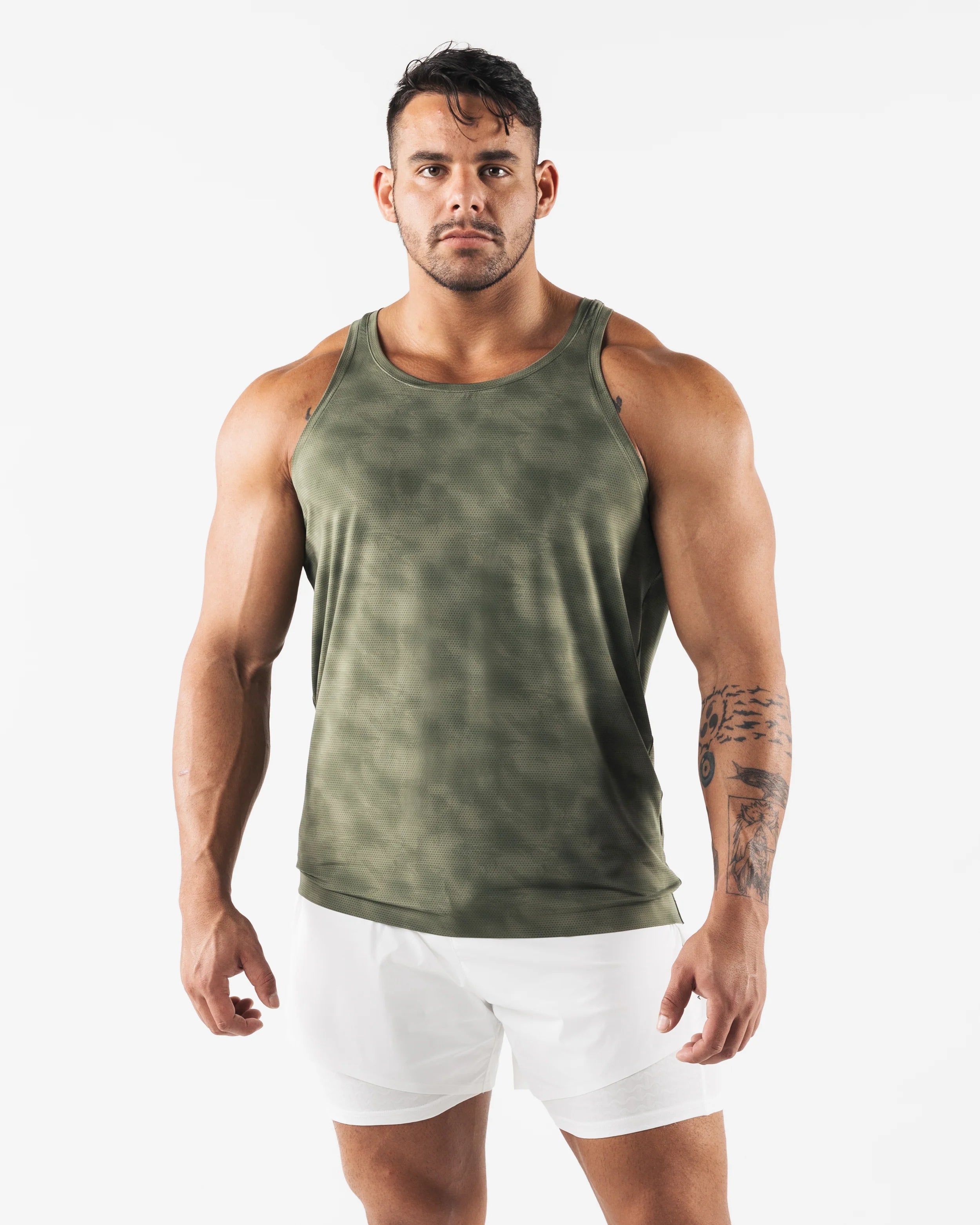 Racer Tank Reseda Print