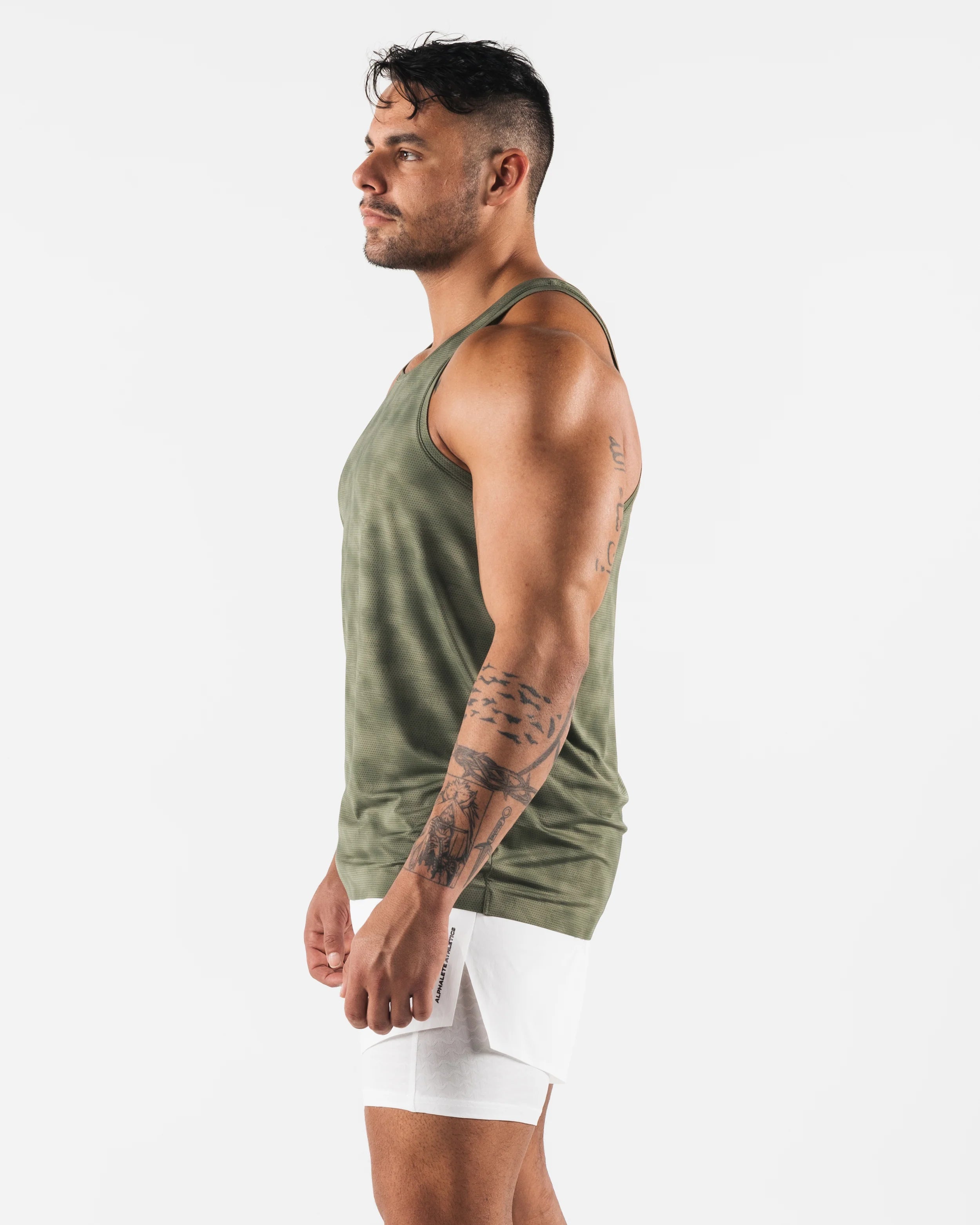 Racer Tank Reseda Print