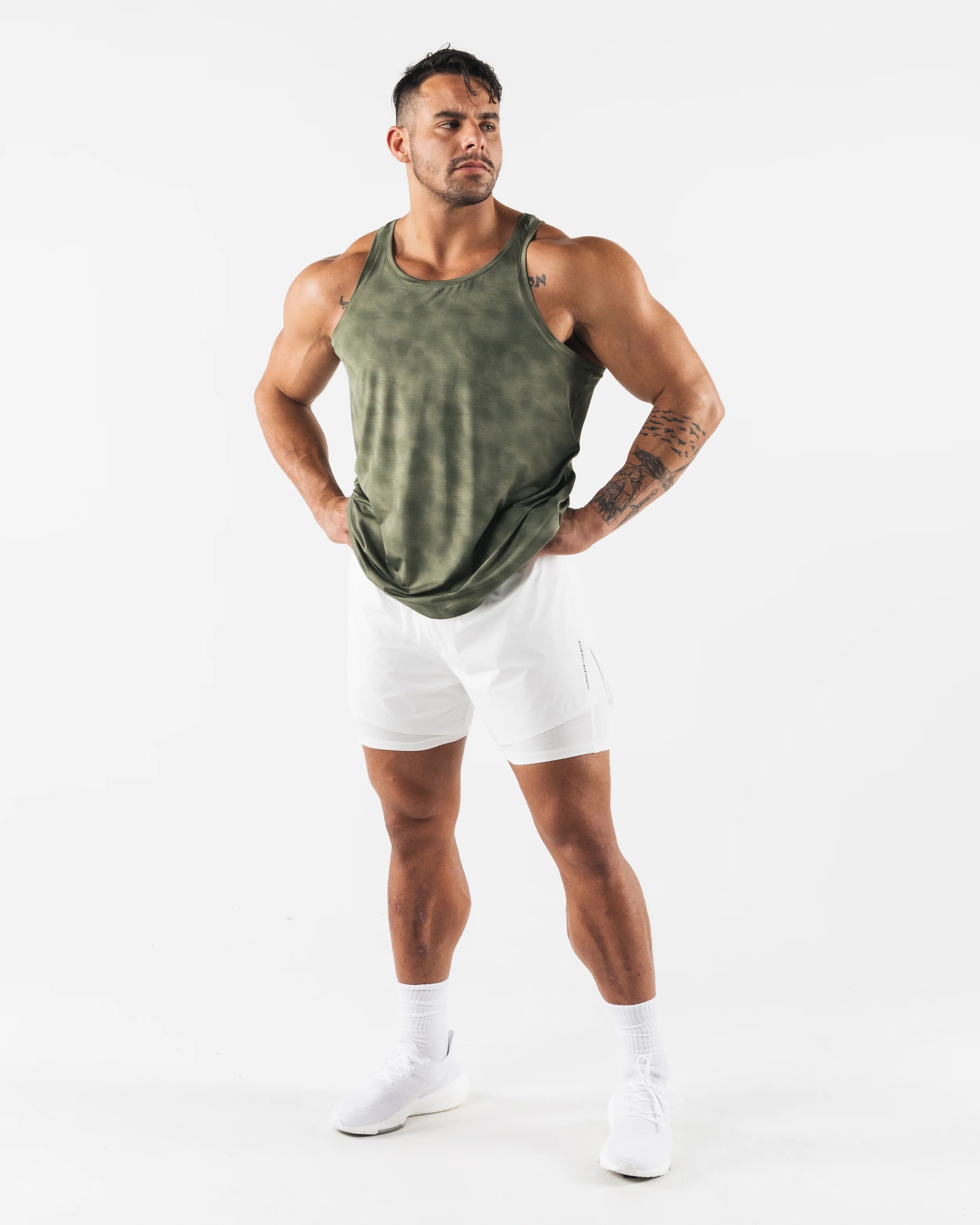 Racer Tank Reseda Print